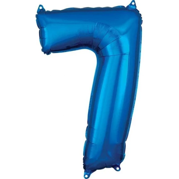 Parti Sürprizi 7 Rakam 80 cm Folyo Balon Mavi Renk ürün görseli 1