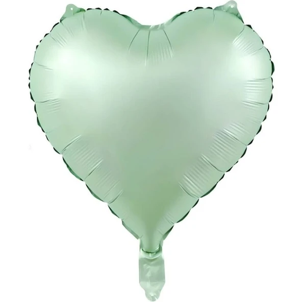 Parti Sürprizi Retro Su Yeşili Kalp Folyo Balon 1 Adet ürün görseli 1