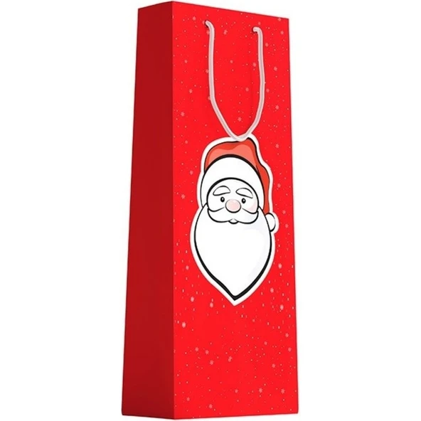 Parti Sürprizi Yılbaşı Partisi Noel Baba Şişe Çantası 1 Adet ürün görseli 1