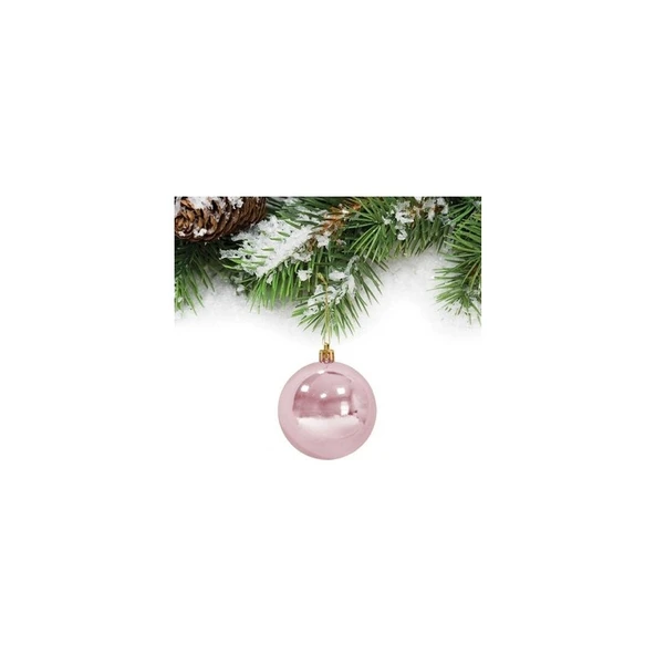 Parti Sürprizi Rose Gold Çam Ağacı 6 cm Top Süs 6 Adet ürün görseli 1
