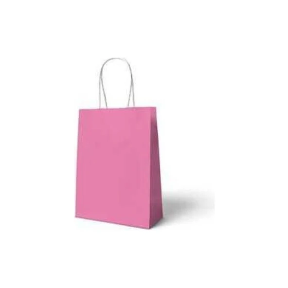Parti Sürprizi Bebek Pembe Büküm Saplı 6 Adet Hediye Çantası 22 x 24 cm ürün görseli 1