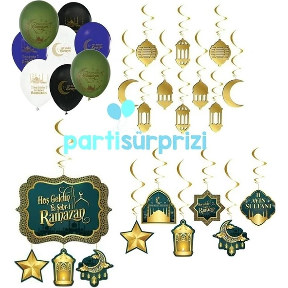 Parti Sürprizi Hoş Geldin Ya Şehri Ramazan Balonlu Set ürün görseli 1