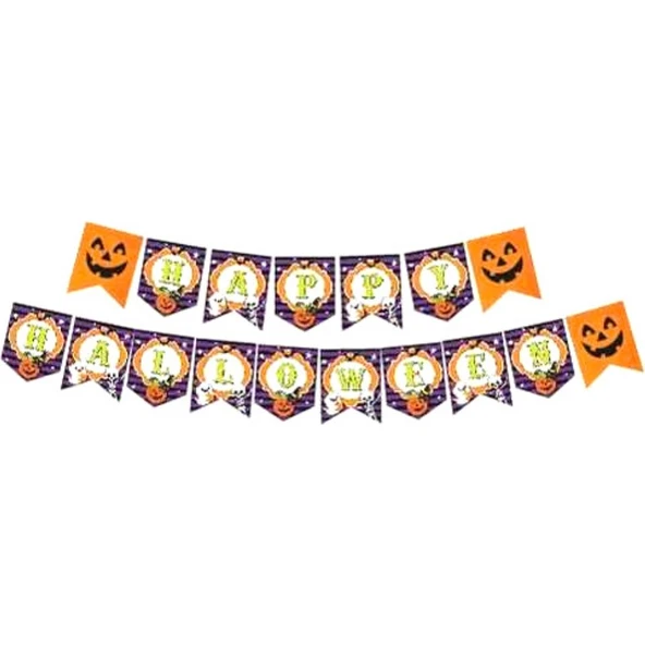Parti Sürprizi Happy Holloween Bayrak Afiş ürün görseli 1