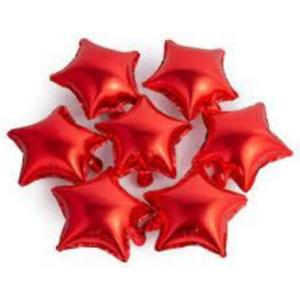 Parti Sürprizi Kırmızı Yıldız Folyo Balon 25 x 28 cm 6 Adet ürün görseli 1