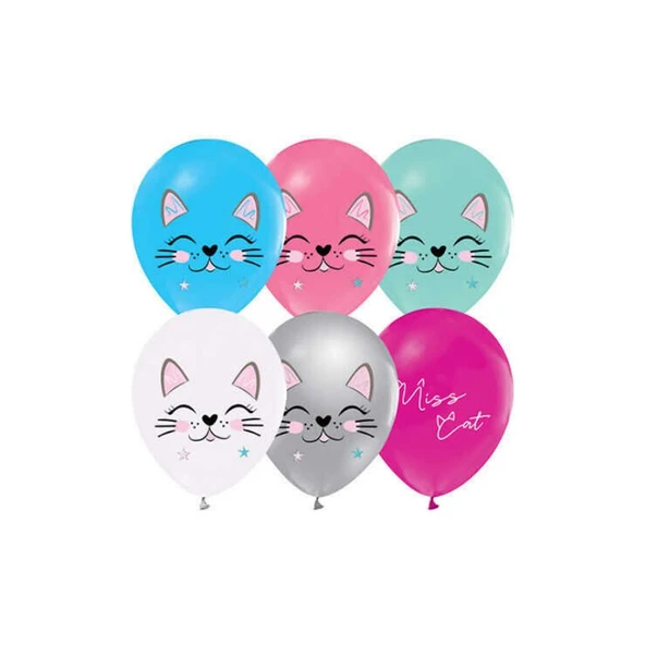 Parti Sürprizi Kedicik Latex Balon 10 Adet ürün görseli 1