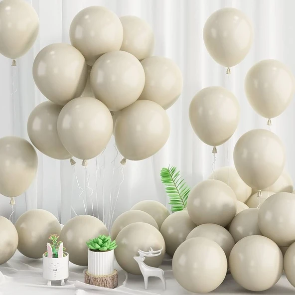 Parti Sürprizi retro Beyaz Latex Balon 10 Adet ürün görseli 1