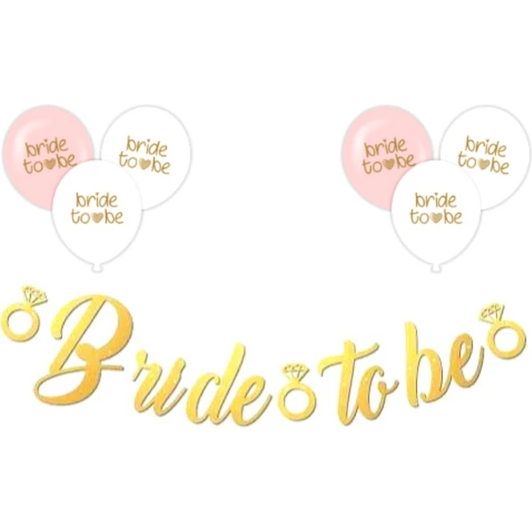 Parti Sürprizi Bride To Be Gold Balonlu Set ürün görseli 1
