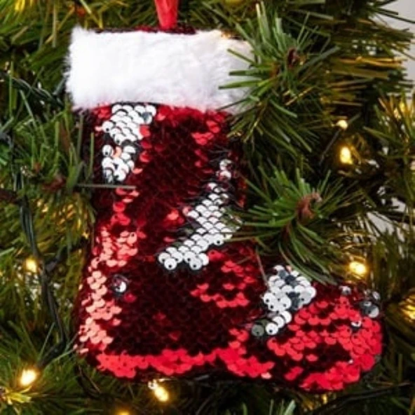 Parti Sürprizi Yılbaşı Noel Baba Çizmesi Pullu 15 cm 1 Adet ürün görseli 1