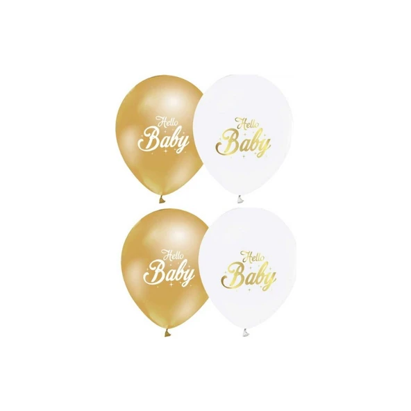 Parti Sürprizi Hello Baby Latex Balon 10 Adet ürün görseli 1