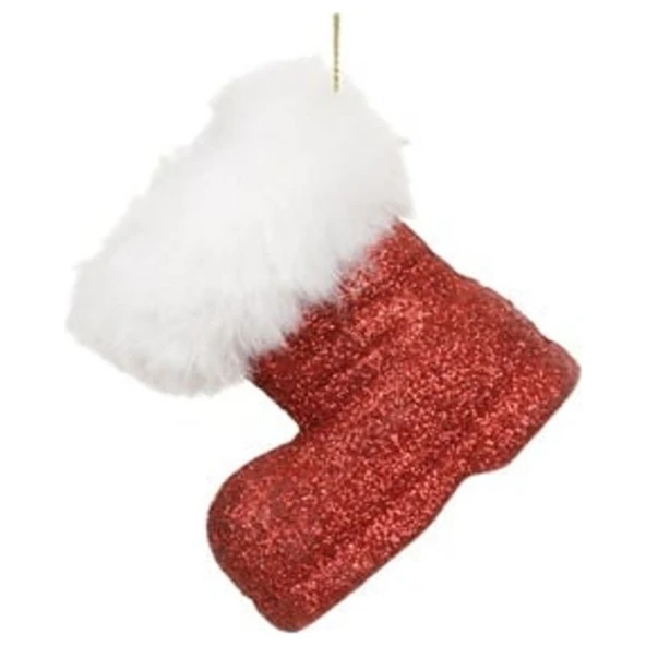 Parti Sürprizi Yılbaşı Ağacı Noel Baba Çizme Şekilli Dekor Süs 7 cm 1 Adet ürün görseli 1
