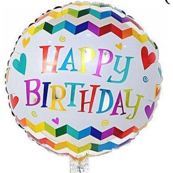 Parti Sürprizi Happy Birthday Kalpli Folyo Balon 1ADET ürün görseli 1