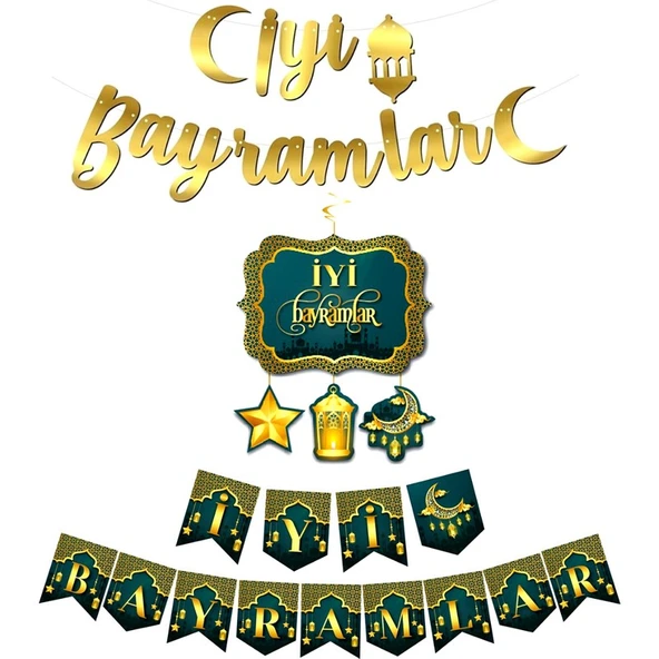 Parti Sürprizi Iyi Bayramlar Banner Set ürün görseli 1