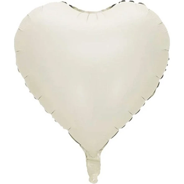 Parti Sürprizi Retro Krem Renk Kalp Folyo Balon ürün görseli 1