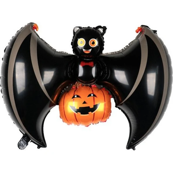 Parti Sürprizi Halloween Cadılar Bayramı Yarasa Şekilli Folyo Balon ürün görseli 1