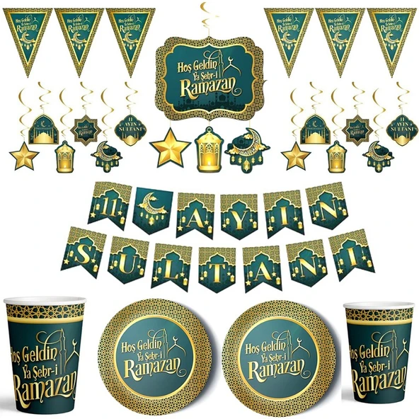 Parti Sürprizi Hoş Geldin Ya Şehri Ramazan 8 Kişilik Set ürün görseli 1