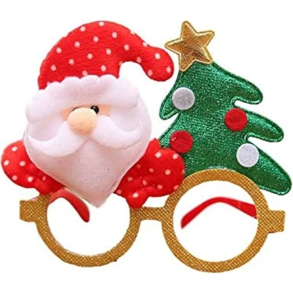 Parti Sürprizi Yılbaşı Partisi Noel Baba Çam Ağaçlı Gözlük ürün görseli 1