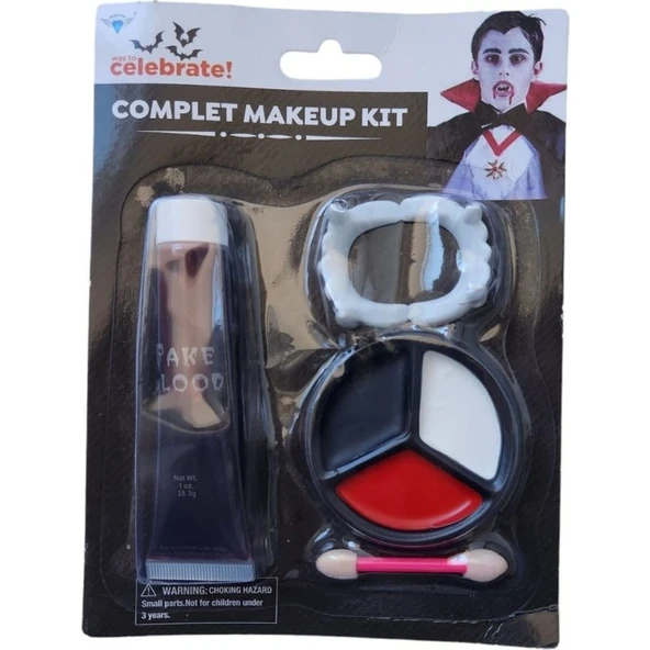 Parti Sürprizi Hallowen Cadılar Bayramı Yapay Kan Diş ve Boyama Set ürün görseli 1