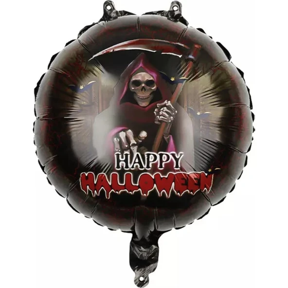 Parti Sürprizi Cadılar Bayramı Oraklı Iskelet Happy Halloween Folyo Balon ürün görseli 1