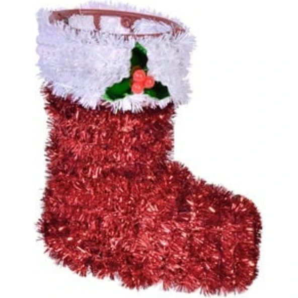 Parti Sürprizi Yılbaşı Çam Ağacı Noel Baba Çizmesi 12 cm 1 Adet ürün görseli 1
