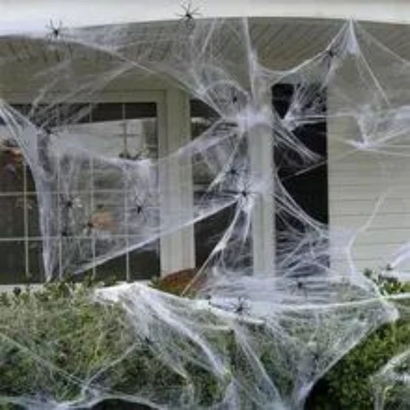 Parti Sürprizi Hallowen Cadılar Bayramı Beyaz Renk Örümcek Ağı ürün görseli 1