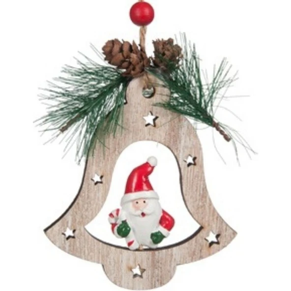 Parti Sürprizi Yılbaşı Çam Ağacı Noel Baba Kozalaklı Dekor Süs 10 cm 1 Adet ürün görseli 1