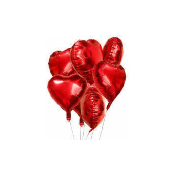 Parti Sürprizi Kırmızı Kalp Folyo Balon 1 Adet ürün görseli 1