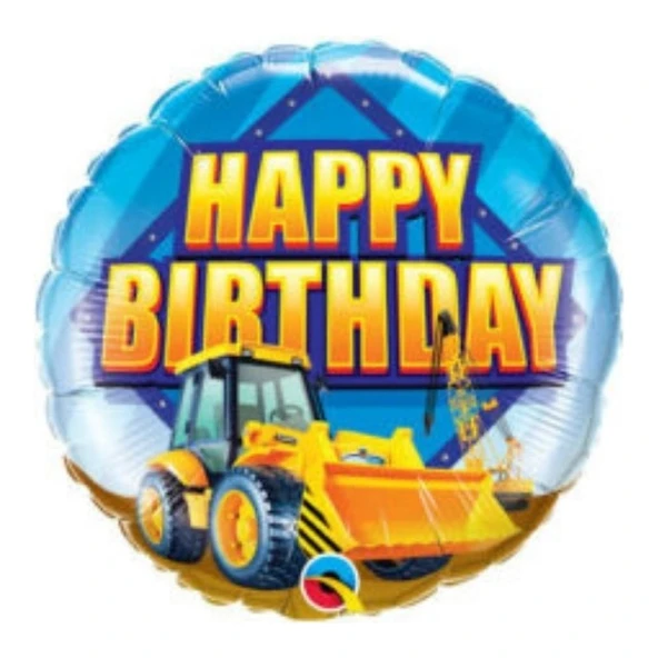 Parti Sürprizi Inşaat Teması Happy Birthday Folyo Balon ürün görseli 1