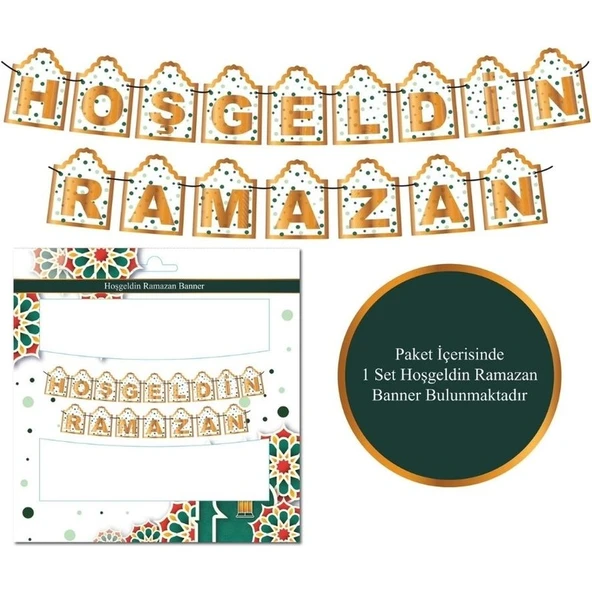 Parti Sürprizi Hoş Geldin Ramazan Puanlı Banner Set ürün görseli 1