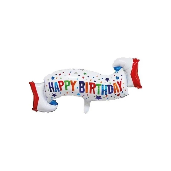 Parti Sürprizi Happy Birthday Yıldızlı Folyo Balon ürün görseli 1