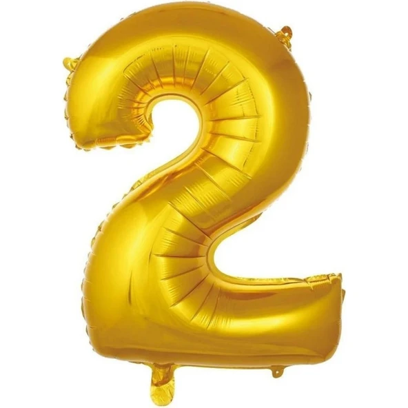Parti Sürprizi Gold 2 Rakam Folyo Balon 36 cm 1ADET ürün görseli 1