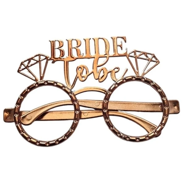 Parti Sürprizi Bride To Be Bekarlığa Veda Rose Gold Tek Taşlı Gözlük 1 Adet ürün görseli 1