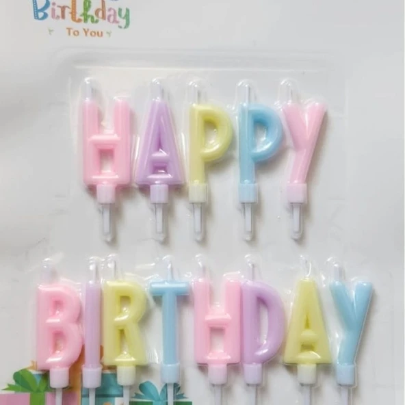 Parti Sürprizi Macaron Happy Birthday Pasta Mumu ürün görseli 1