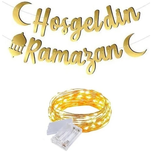 Parti Sürprizi Hoş Geldin Ramazan Banner Işıklı Set ürün görseli 1