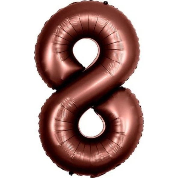 Parti Sürprizi Retro Çikolata Kahve 8 Rakam Folyo Balon 100 cm ürün görseli 1