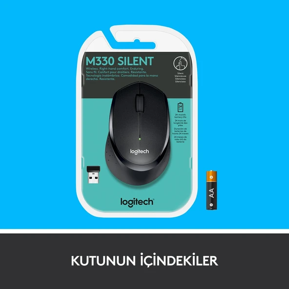 M330 SILENT KABLOSUZ SİYAH 910-004909 - Resim 6