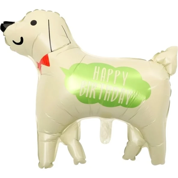 Parti Sürprizi Sevimli Köpek Happy Birthday Folyo Balon 1 Adet ürün görseli 1