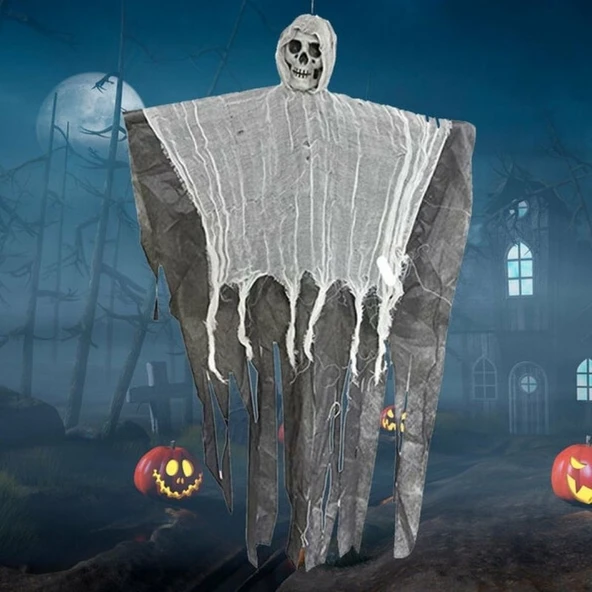 Parti Sürprizi Halloween Cadılar Bayramı Küçük Boy Kuru Kafa Dekor Süs 1 Adet ürün görseli 1