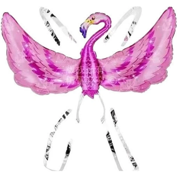 Parti Sürprizi Kanatlı Pembe Flamingo Folyo Balon 1 Adet ürün görseli 1