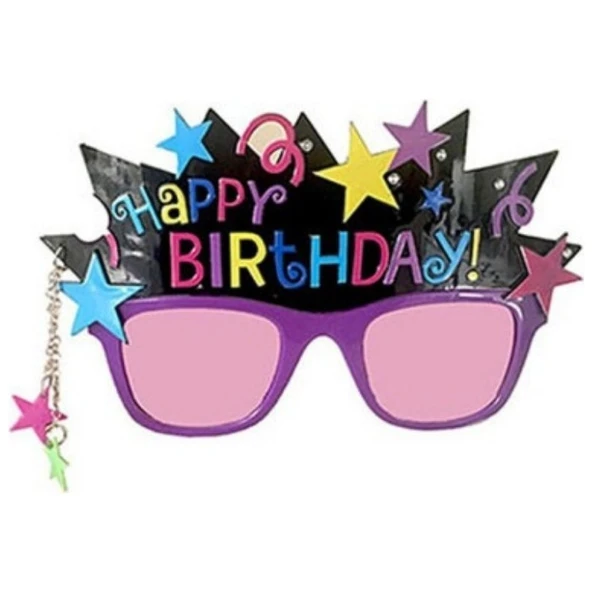 Parti Sürprizi Star Renkli Happy Birthday Parti Gözlüğü 1 Adet ürün görseli 1
