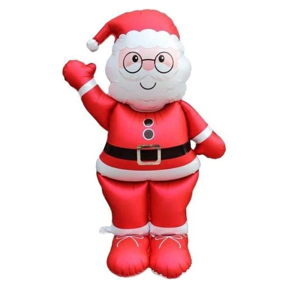 Parti Sürprizi Yılbaşı Partisi Ayaklı Noel Baba Folyo Balon 155 cm 1 Adet ürün görseli 1