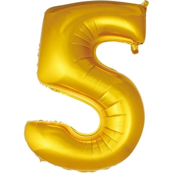 Parti Sürprizi Gold 5 Rakam Folyo Balon 36 cm 1ADET ürün görseli 1