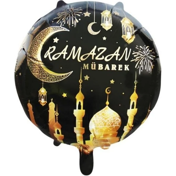 Parti Sürprizi Ramazan Mübarek Cami Desenli Folyo Balon 1 Adet ürün görseli 1