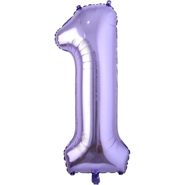 Parti Sürprizi Mor Renk 1 Rakam Folyo Balon 100 cm ürün görseli 1
