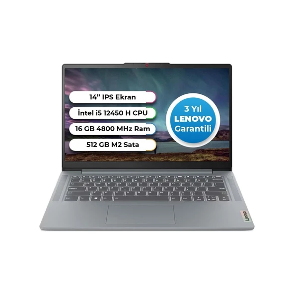 Ideapad 3 Slim Case Intel Core İ5-12450H 16 GB 512 GB SSD Freedos 14 Inç 83EQ0048TR ürün görseli 1