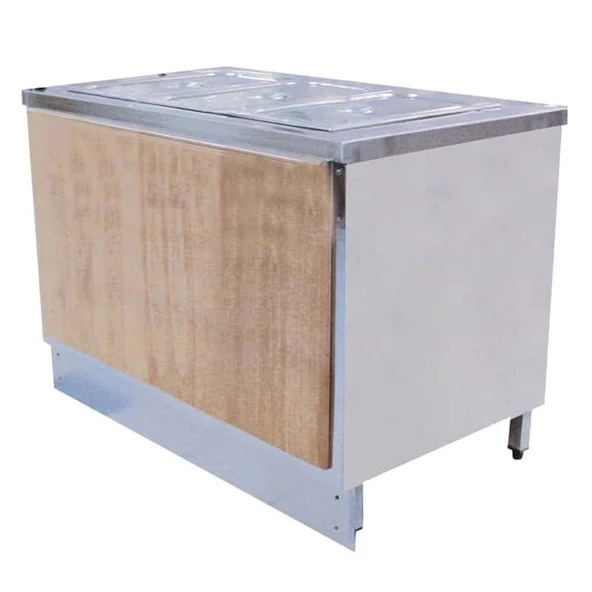 Öztiryakiler 7912.12070.A1 Ahşap Kaplamalı Sıcak Servis Bankosu, Sıcaklık Dolaplı, 120x70 Cm ürün görseli 1