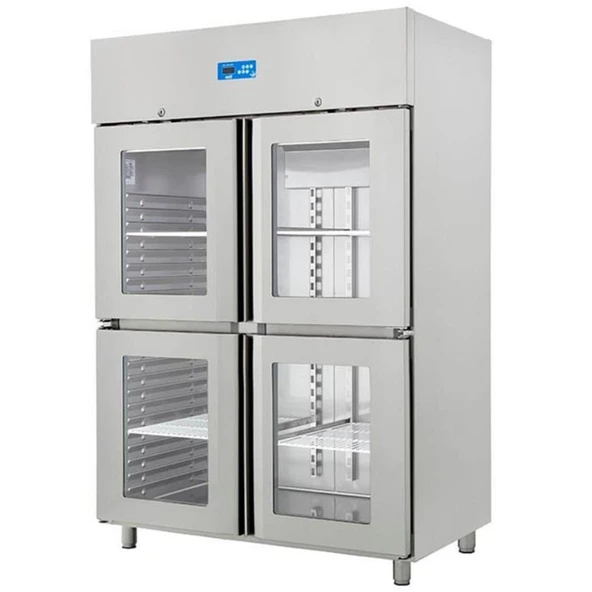 Öztiryakiler 79K3.12NMV.11 Dört Yarım Cam Kapılı Dik Tip Buzdolabı , K Tip , Gn 1200 Nmv Model, 304 Kalite ürün görseli 1