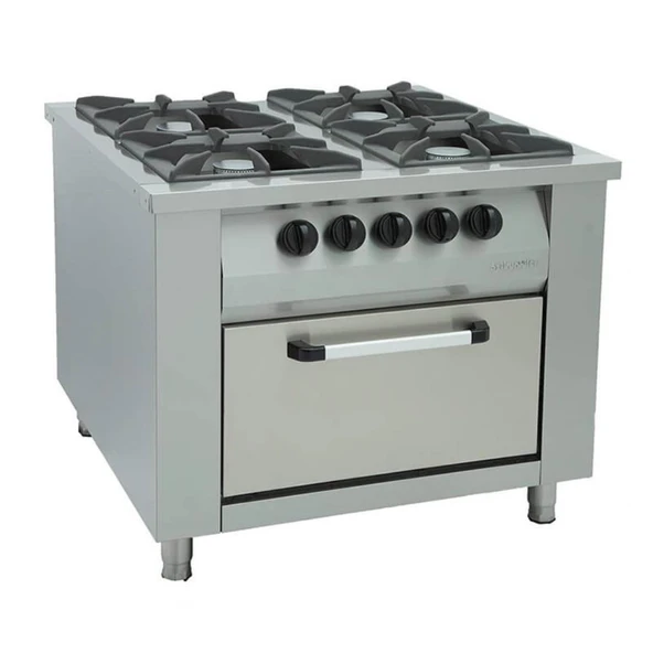 Öztiryakiler 7865.N1.10100.10 Gazlı Fırınlı Kuzine, 4 Gözlü Gazlı Ocak, 100x100x85 Cm, Osogf 1010 ürün görseli 1