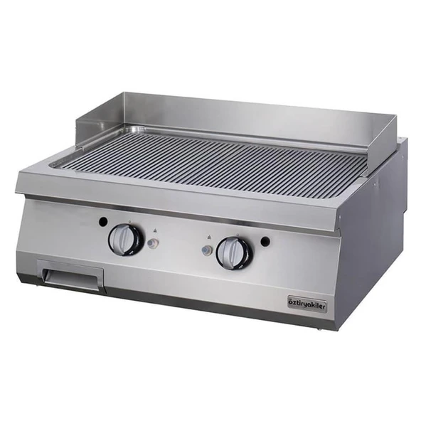 Öztiryakiler 7864.N1.80903.13C Gazlı Grill Plate, Oluklu, Sert Krom Kaplı, 80x90x30 Cm, Ogg 8090 N ürün görseli 1