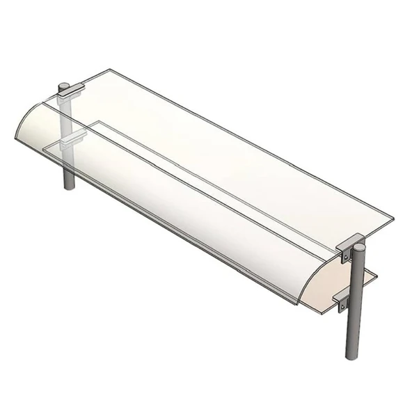 Öztiryakiler 7897.14030.04 Servis Rafı, Çift Sıralı, 140x30 Cm ürün görseli 1