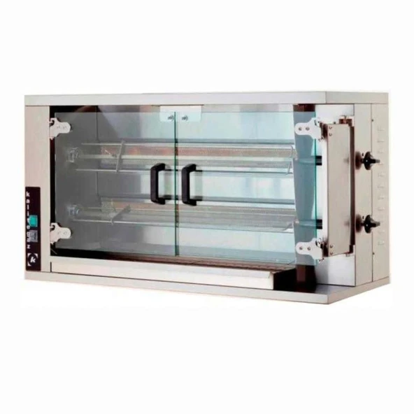 Öztiryakiler 8845.0CRE2.00 Elektrikli Piliç Çevirme Makinesi, 2 Şiş, 8-10 Piliç Kapasitesi ürün görseli 1